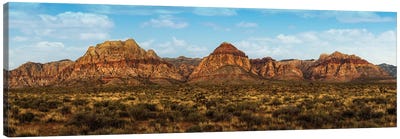 Mountain Range In Red Rock Canyon Nevada Canvas Art Print - Canyon Art