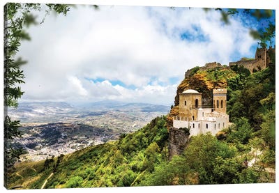 Norman Castle On Mount Erice - Sicily Italy II Canvas Art Print - Susan Richey