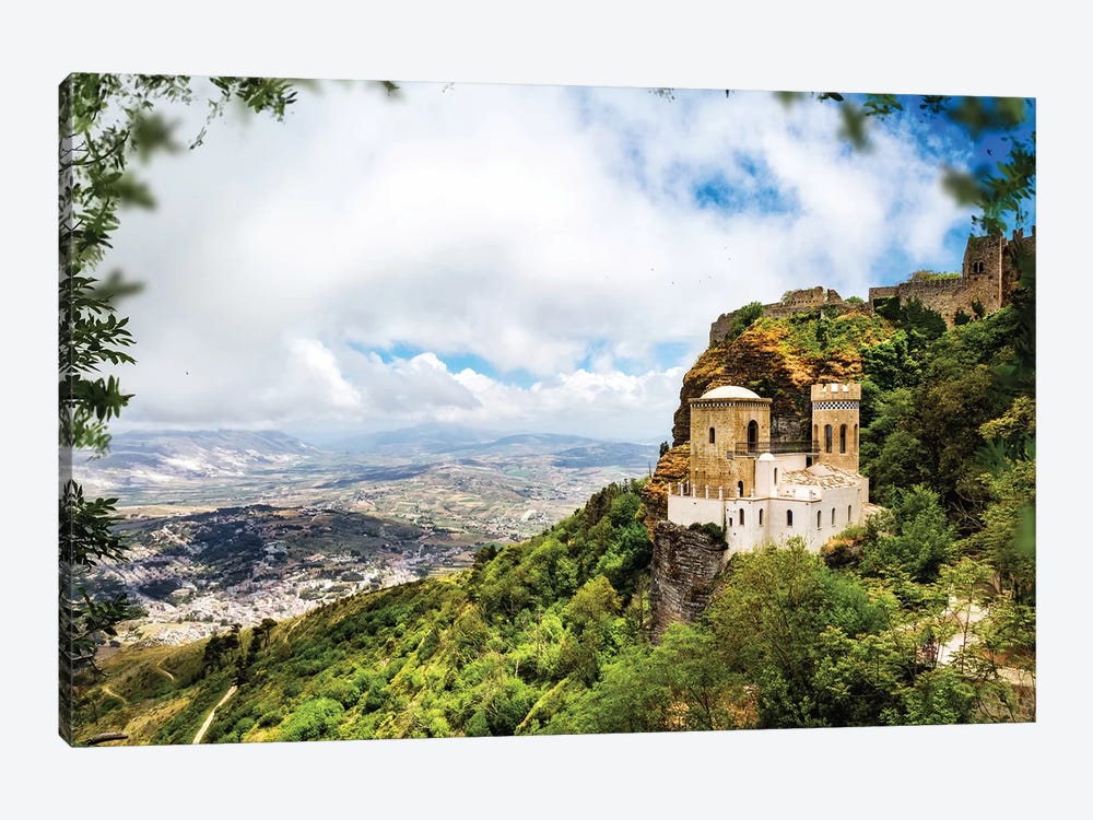 Norman Castle On Mount Erice - Sicily Italy II by Susan Richey 1-piece Canvas Art Print