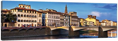 Ponte Vecchio Bridge At Twilight Canvas Art Print - Susan Richey