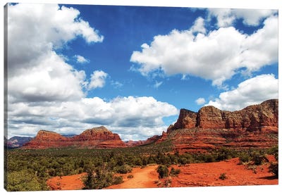 Red Rock Buttes In Sedona Arizona USA Canvas Art Print - Canyon Art