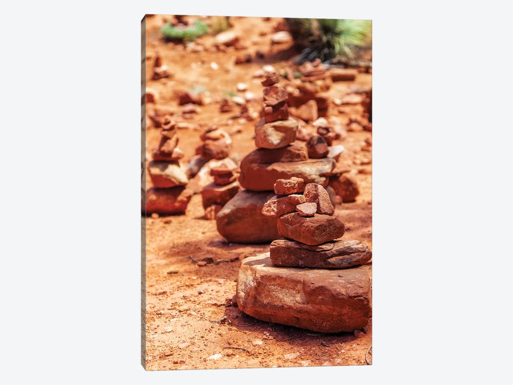 Red Rock Piles Marking Vortex In Sedona by Susan Richey 1-piece Canvas Print