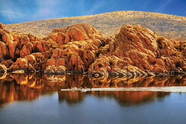 Rowboats: Rowboating In Peaceful Watson Lake - Arizona by Susan Richey