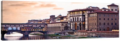 Sunset Over Ponte Vecchio Canvas Art Print - Florence Art