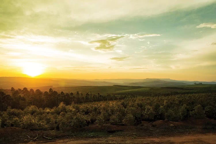 Sunset Over Valley In Mpumalanga South Africa