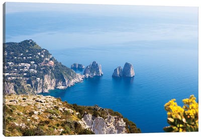 View Of Amalfi Coast Canvas Art Print - Susan Richey