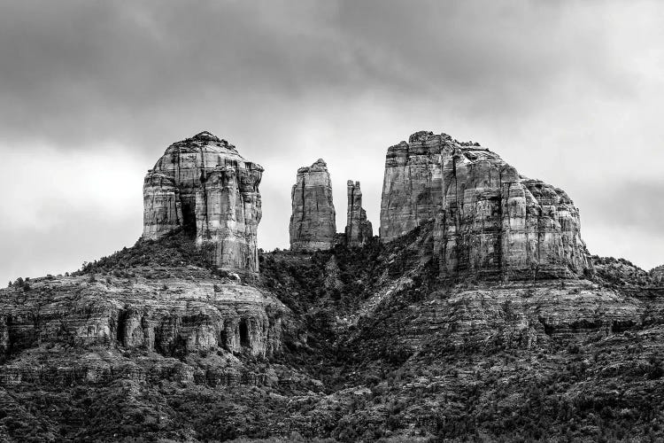 Sedona Arizonas Cathedral Rock In Black And White