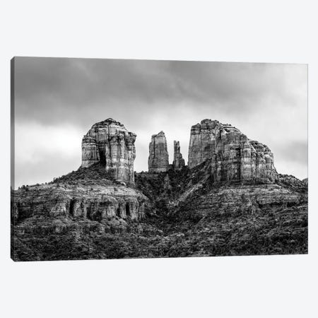 Sedona Arizonas Cathedral Rock In Black And White Canvas Print #SMZ220} by Susan Richey Canvas Artwork