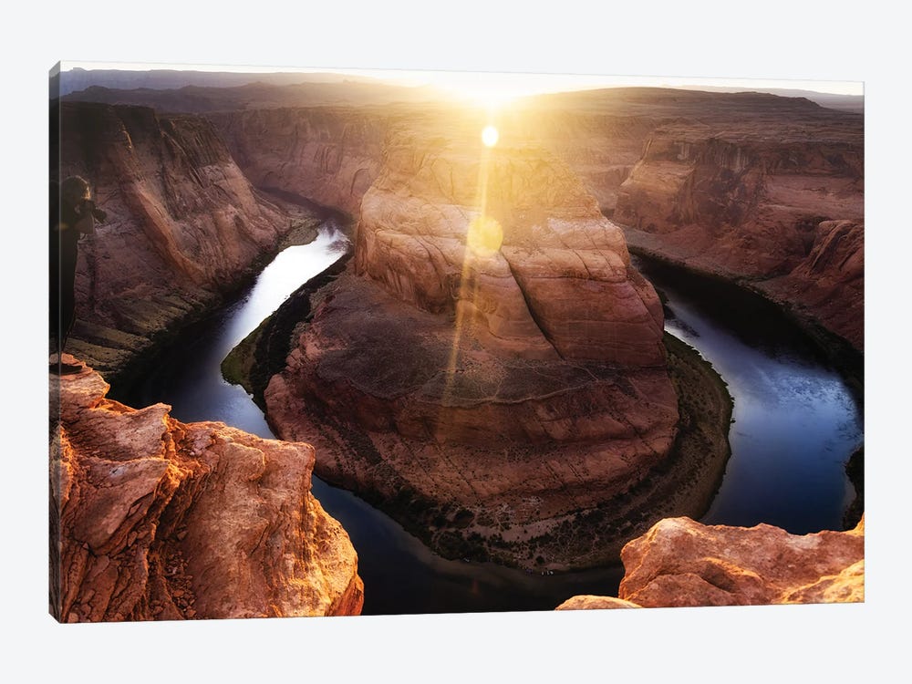 Colorado River Wrapping Around Horseshoe Bend by Susan Richey 1-piece Canvas Print