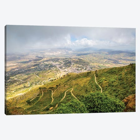 View From Mount Erice In Sicily Italy Canvas Print #SMZ234} by Susan Schmitz Canvas Artwork