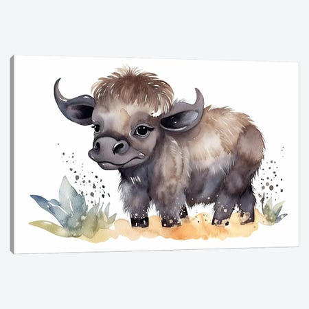 Cute Baby Buffalo Canvas Print #SMZ249} by Susan Richey Canvas Art