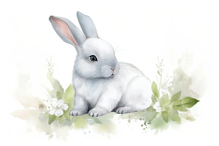 Cute Baby Bunny Rabbit by Susan Richey wall art