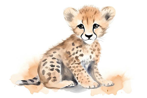 Susan Richey: Cute Baby Cheetah Cub by Susan Richey