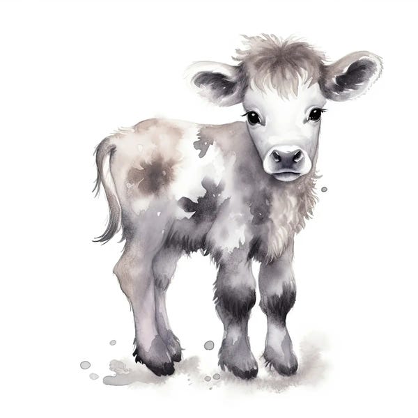 Susan Richey: Cute Baby Cow Calf by Susan Richey
