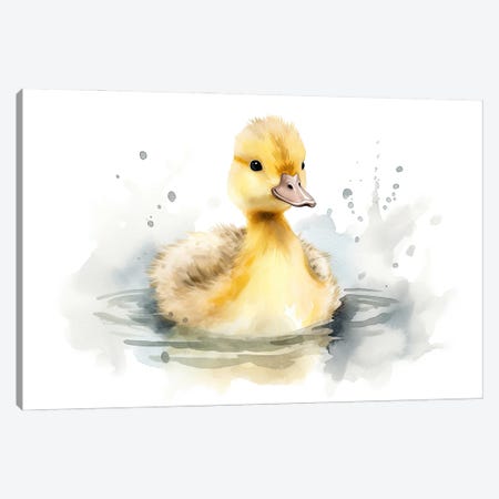 Cute Baby Duck Canvas Print #SMZ255} by Susan Richey Canvas Wall Art