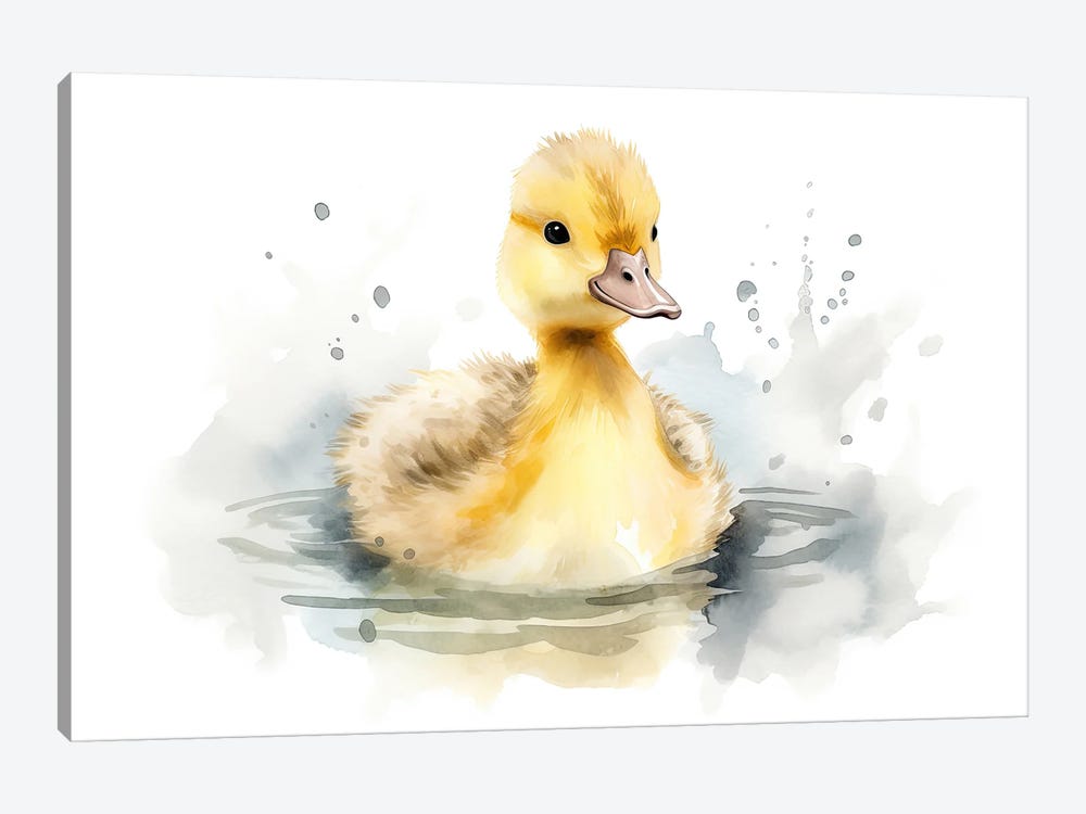 Cute Baby Duck by Susan Richey 1-piece Canvas Art