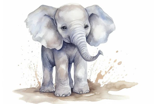 Susan Richey: Cute Baby Elephant by Susan Richey