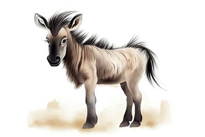 Cute Baby Wildebeest by Susan Richey art print