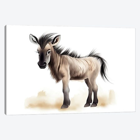 Cute Baby Wildebeest Canvas Print #SMZ266} by Susan Richey Canvas Print