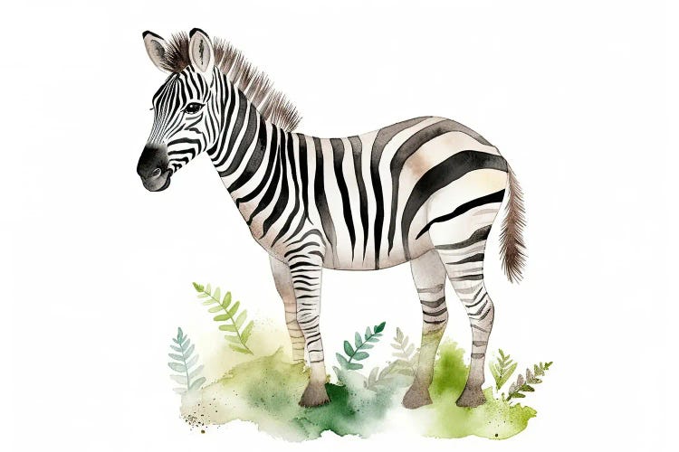 Cute Baby Zebra Calf