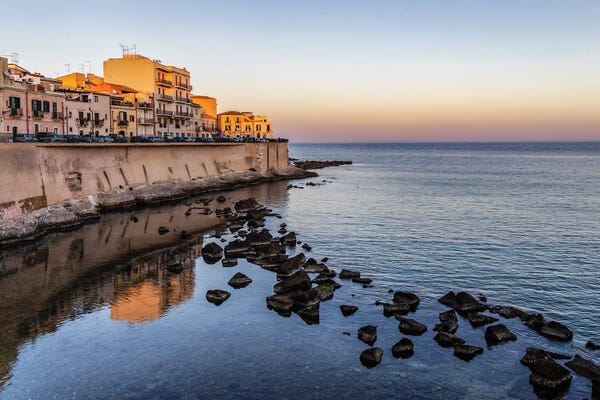 Susan Richey: Ortigia Sicily Italy Sunset View by Susan Richey