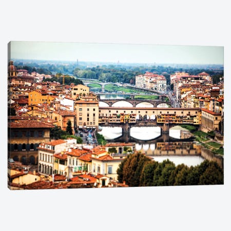 Bridges Of Florence Italy Canvas Print #SMZ30} by Susan Schmitz Canvas Art Print