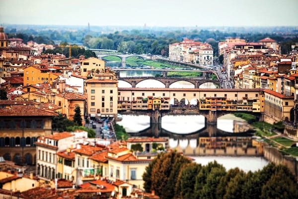 Susan Richey: Bridges Of Florence Italy by Susan Richey