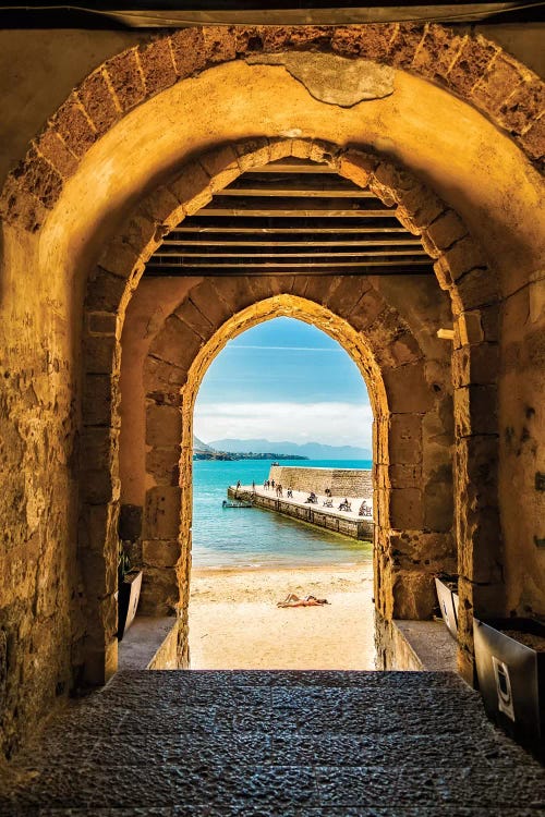 Cafalu Sicily - Archway To Beach by Susan Richey wall art