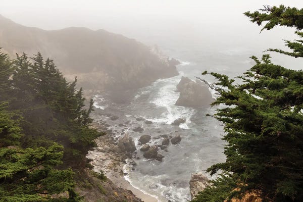 Rocky Beaches: Rocky Pacific Ocean Overlook In California by Susan Richey
