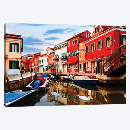Colorful Burano Sicily Italy Canvas Print #SMZ48} by Susan Richey Canvas Wall Art