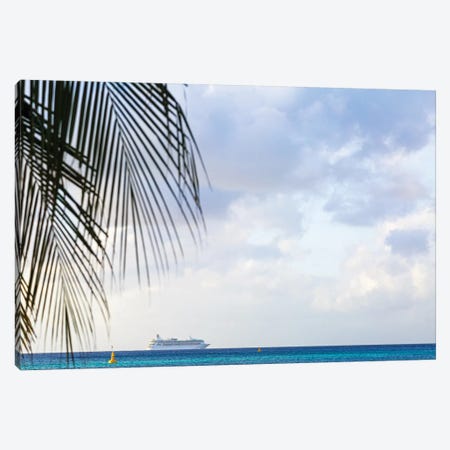 Cruise Ship At Sea With Copy Space Canvas Print #SMZ56} by Susan Richey Canvas Art