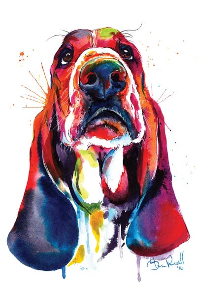 basset hound canvas art