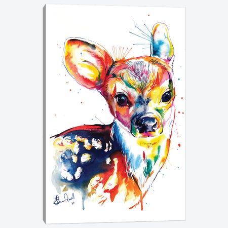 Deer Canvas Print #SNA12} by Weekday Best Canvas Wall Art