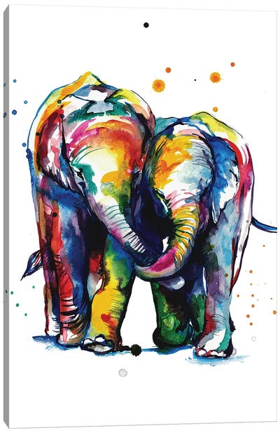 Elephants Canvas Art Print