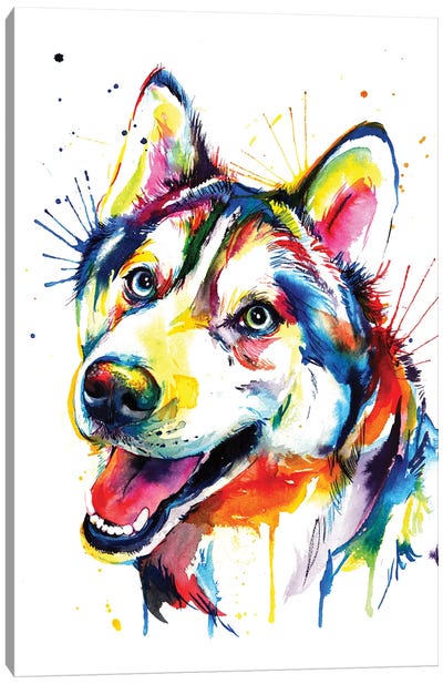 Husky Canvas Art Print - Canvas Wall Art for Kids