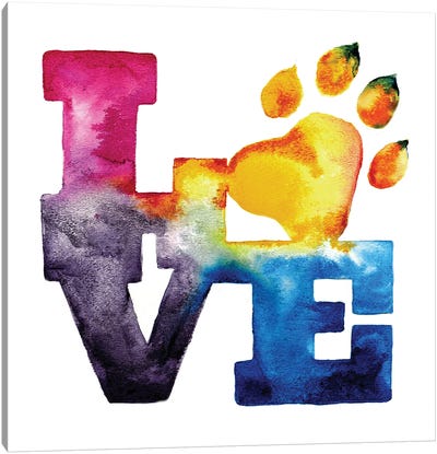 Pet Love Canvas Art Print - Pop of Color