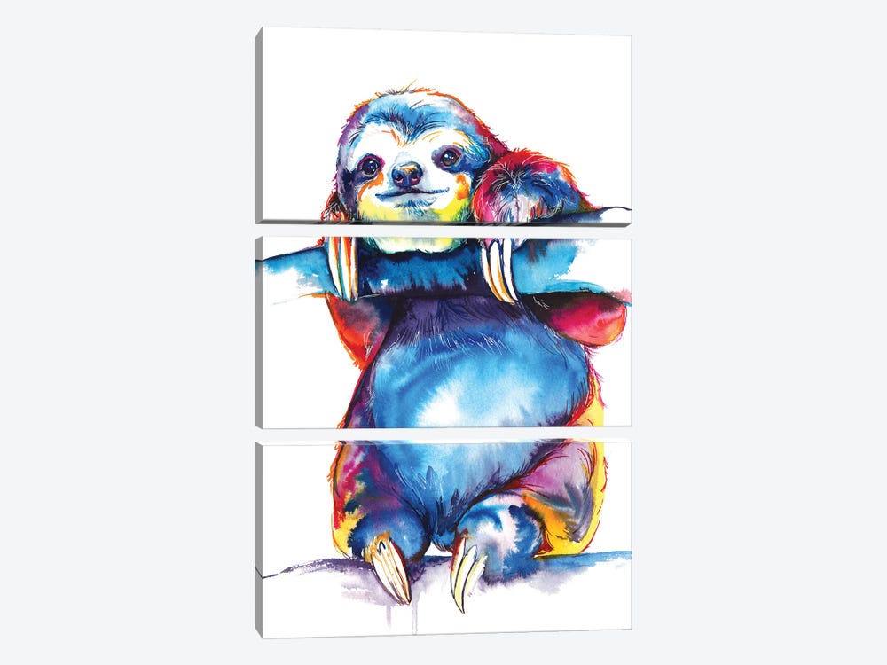 Sloth by Weekday Best 3-piece Canvas Artwork