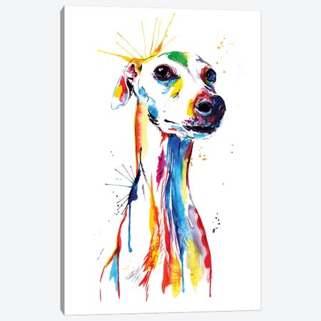 Whippet Good Canvas Print #SNA25} by Weekday Best Canvas Artwork