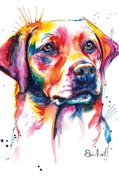 Kids Animal Art: Yellow Lab I by Weekday Best