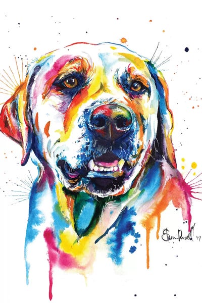 Kids Animal Art: Yellow Lab II by Weekday Best
