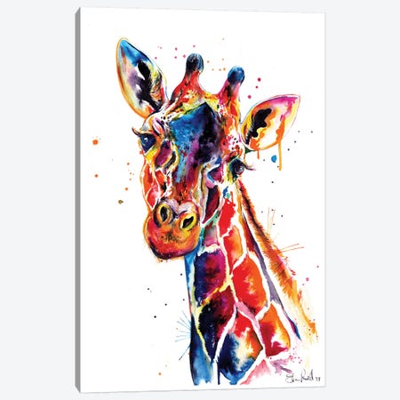Giraffe Canvas Print #SNA29} by Weekday Best Art Print