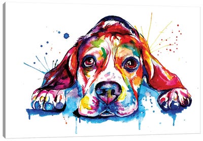 Beagle Canvas Art Print - Dog Art