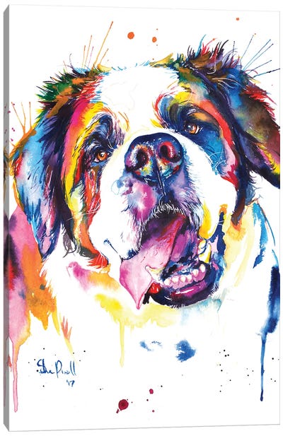 St. Bernard Canvas Art Print - Dog Art
