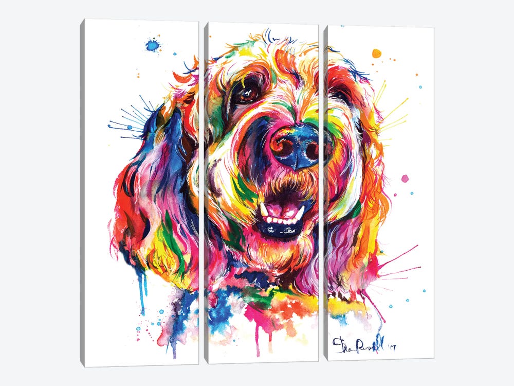 Goldendoodle by Weekday Best 3-piece Canvas Art