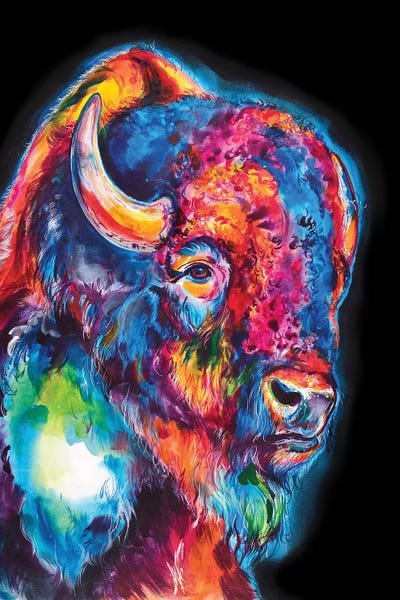 Bison & Buffaloes: Buffalo On Black by Weekday Best