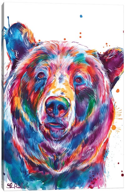 Black Bear Canvas Art Print - Best Selling Kids Art