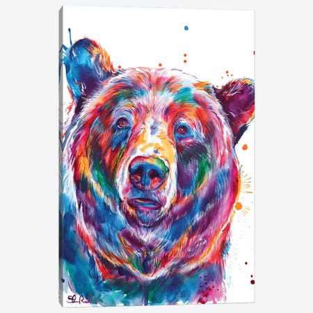 Black Bear Canvas Print #SNA62} by Weekday Best Canvas Art Print