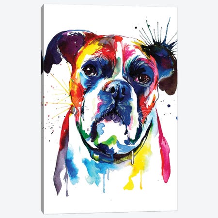 Boxer Canvas Print #SNA7} by Weekday Best Canvas Artwork