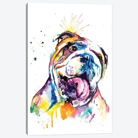 Bulldog Canvas Print #SNA8} by Weekday Best Canvas Art Print
