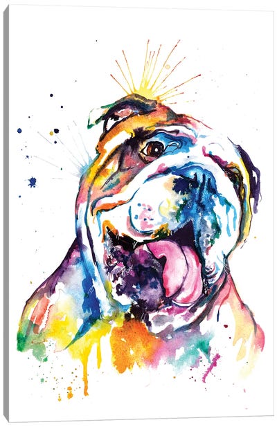Bulldog Canvas Art Print - Dog Art